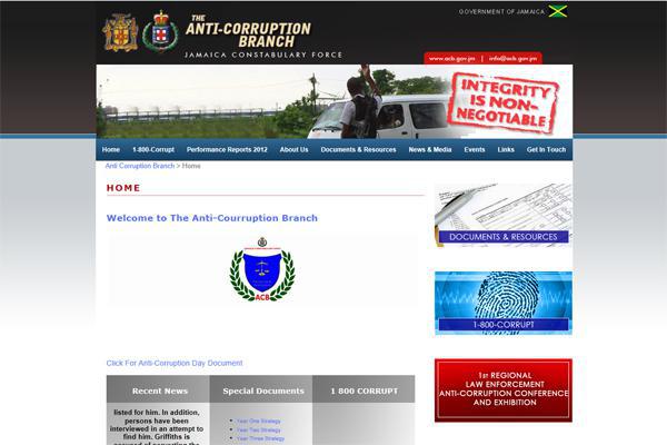 Website design Anti Corruption Branch (ACB) by interlincWORLD