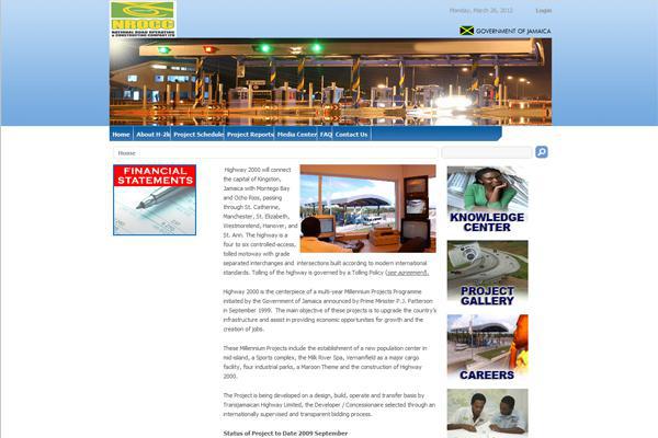Highway 2000 website developed by Interlinc Communications for NROCC