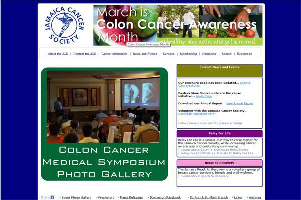 Jamaica Cancer Society Website by Interlinc