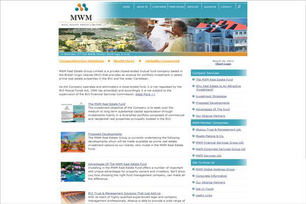 MWM Financial Services, British Virgin Islands created by Interlinc Communications