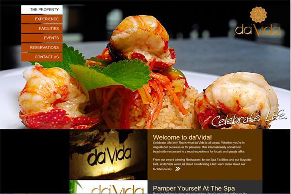Interlinc designed and developed website, branding and marketing collateral for da'Vida Anguilla