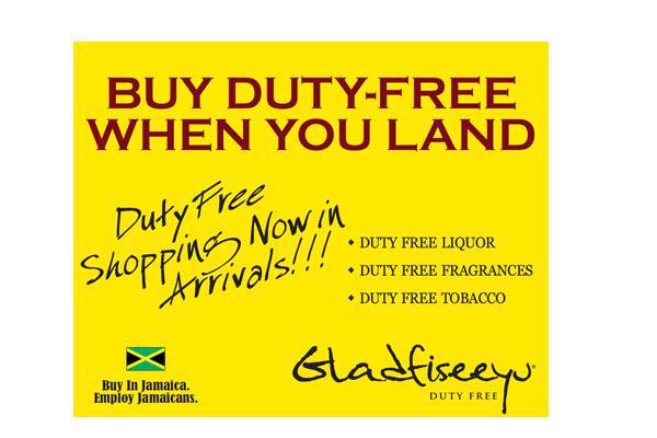 Rack cards and flyers for Gladfiseeyu Duty-Free Jamaica
