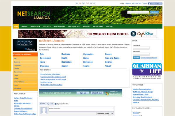 netSEARCH Jamaica Website