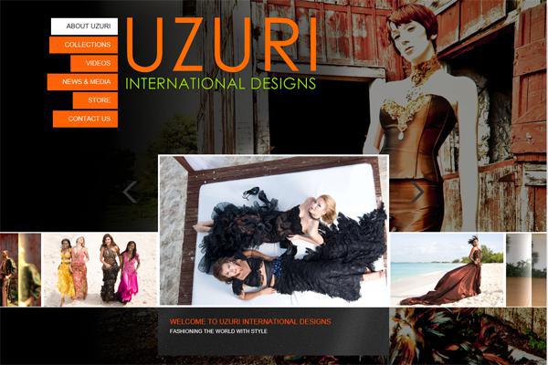 Uzuri International Designs, Website Screenshot