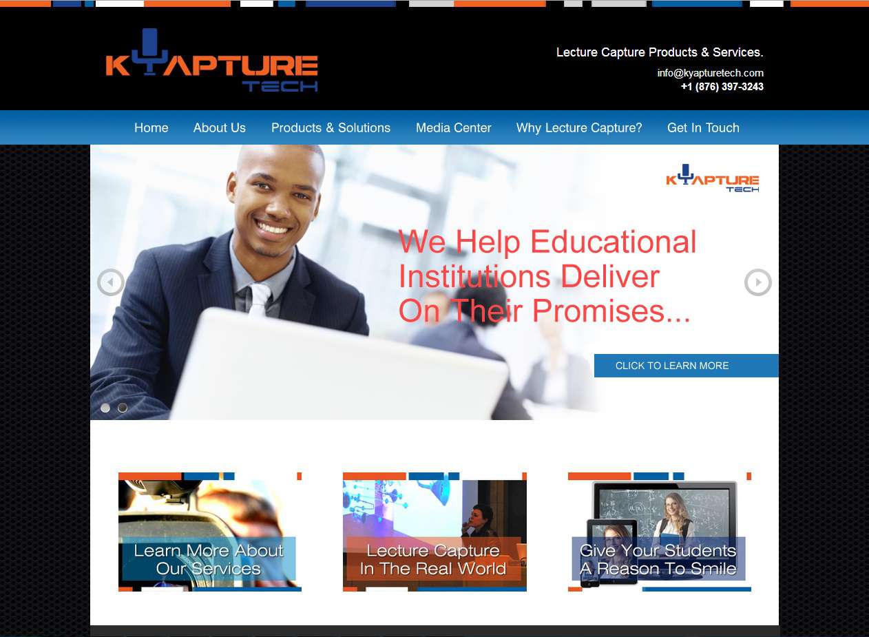 Kyapture Tech website design