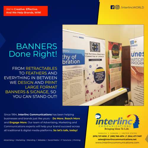 Retractable and Pull-Up Banners Done Right! Banner printing by Interlinc Communications