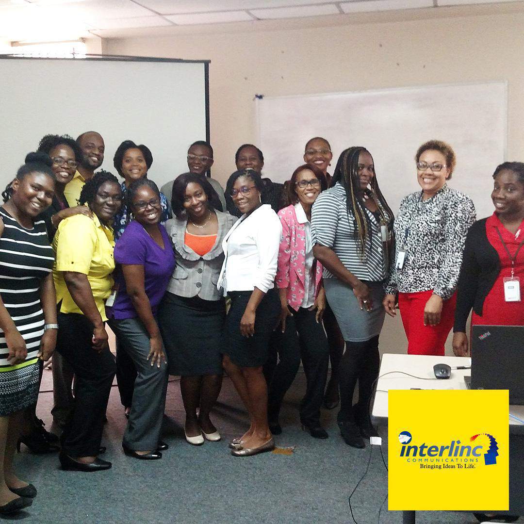 Team Interlinc Communications at social media marketing workshop conducted by the Agency for members of the Tax Administration of Jamaica