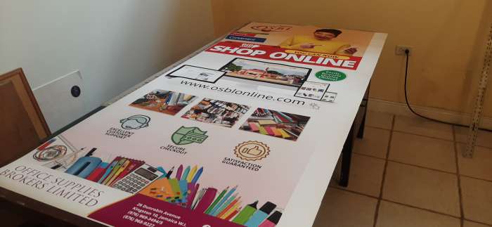 Large format vinyl banner printed and assembled by Interlinc Communications