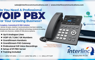 Do you need a professional Voice Over IP (VOIP) PBX system for your growing small business? Interlinc Communications can help with proven, reliable IP PBX solutions delivered to clients just like you for over 30 years.