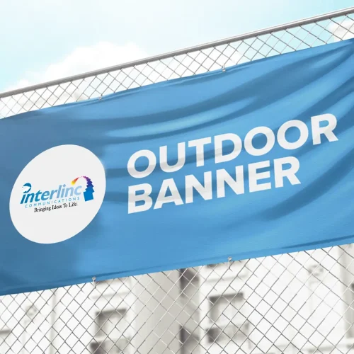 Vinyl outdoor banners by Interlinc Communications. Custom sizes, from 2x3ft all the way to full-size wall mounted banners up to 48 feet in length.