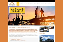 Website for C&D Construction. Design development hosting by Interlinc Communications