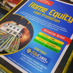 In-branch Large Format Poster Signage for Educom Credit Union