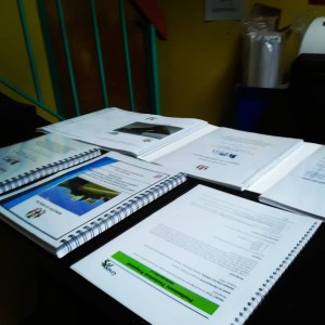 Report printing and binding with wire-coil