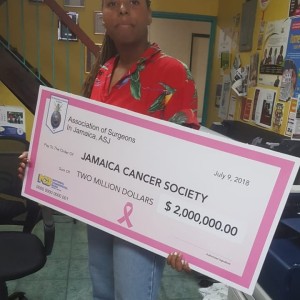 Large format foam cut-out promotional check for presentation